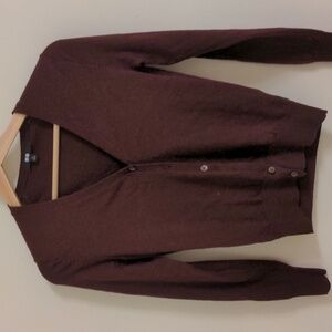 Uniqlo Maroon 100% merino wool cardigan